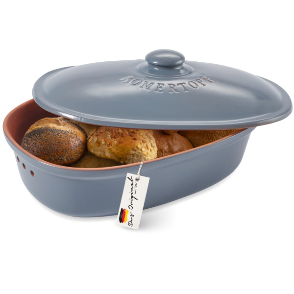Römertopf Brot Frische Topf MAXI Blau Grau 9185392 Made in Germany