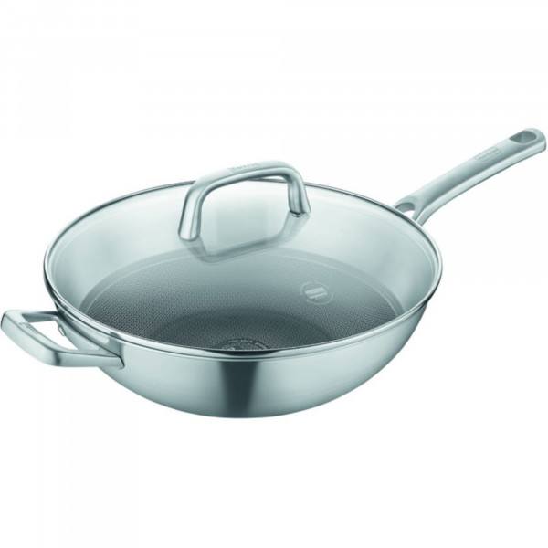 Berndes Tricion Resist Wok mit Gegengriff 32 cm mit Glasdeckel